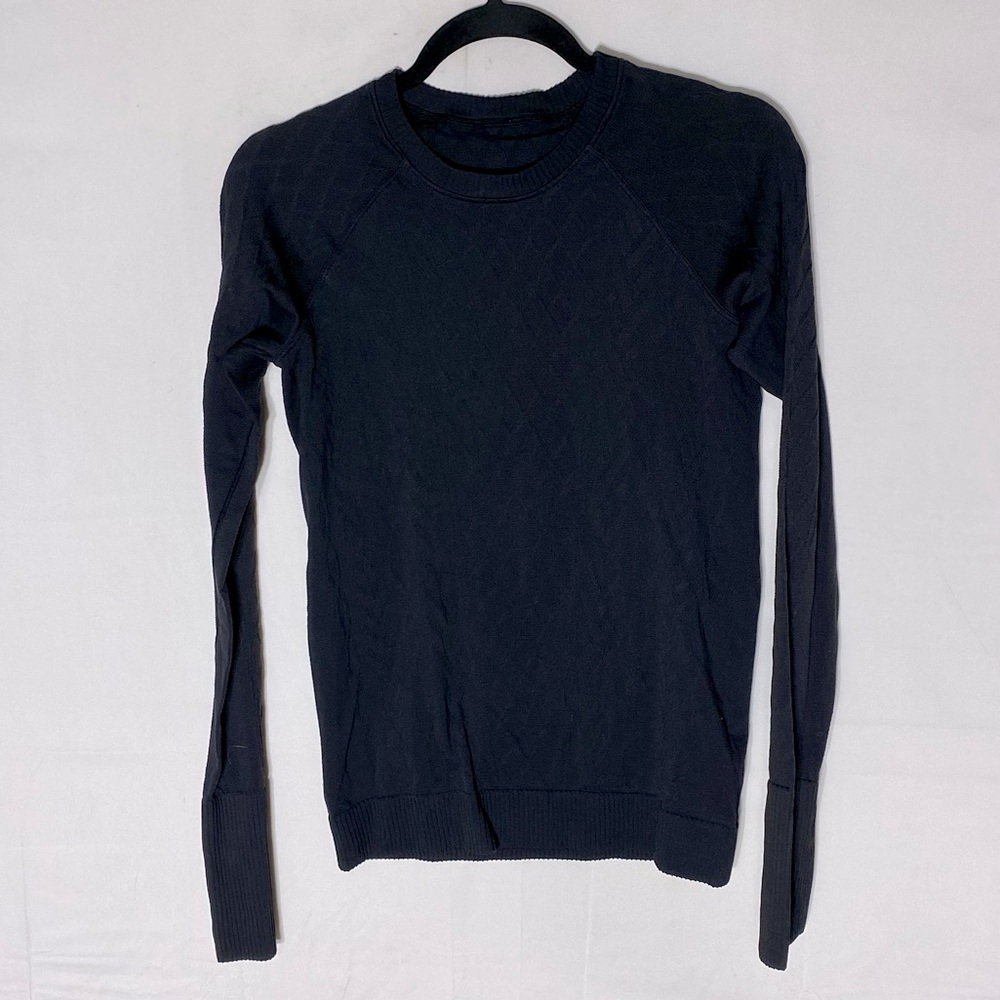 Lululemon Athletica Black Rest Less Pullover Long Sleeve Crew Neck Shirt XS - Picture 16 of 16